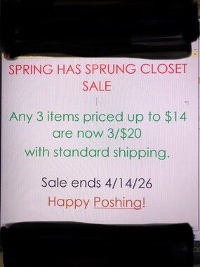 Spring Has Sprung Closet Sale ends 4/14/26